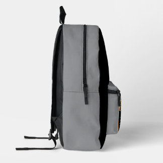 Black colour boss printed backpack