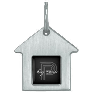 Black Colour Cat Or Dog Name  Pet ID Tag