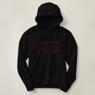 Black@Colour Cat  portrait for woman Hoodie