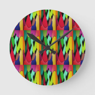 Black colour with art design in the middle         round clock