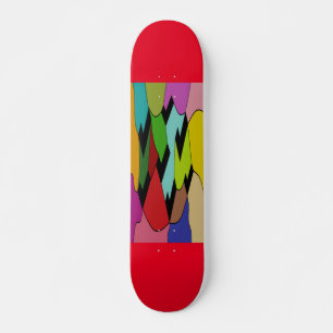 Black colour with art design in the middle skateboard