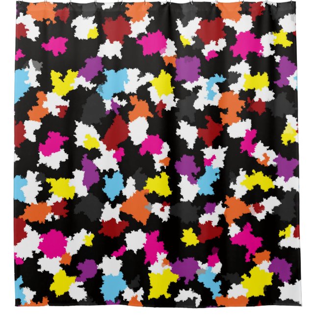 Black Colourful Irregular Abstract (Front)