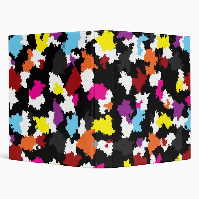 Black Colourful Irregular Abstract Binder (Background)