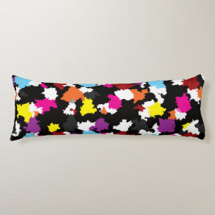 Black Colourful Irregular Abstract Body Pillow