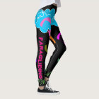 Black colourful paraglider leggings