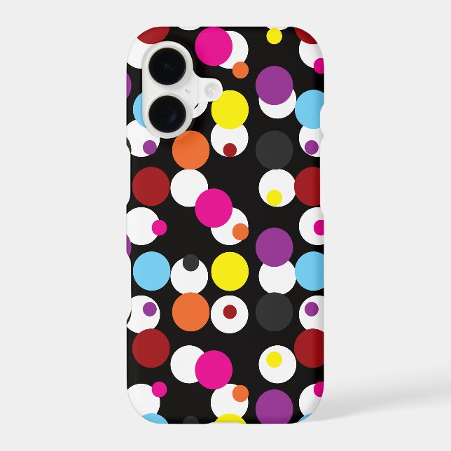 Black Colourful Polka Dots Surface Pattern Design (Back)