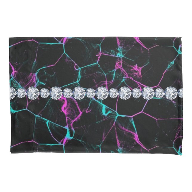 Black Colourful Smoke Standard Size Pillowcase (Front)