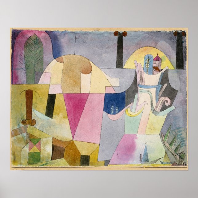 Black Columns in a Landscape | Paul Klee Poster (Front)
