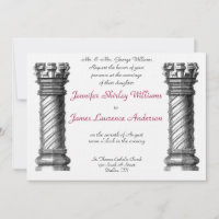 Black Columns Wedding Invitation