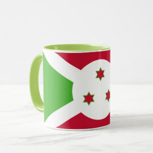 Black Combo Mug with flag of Burundi