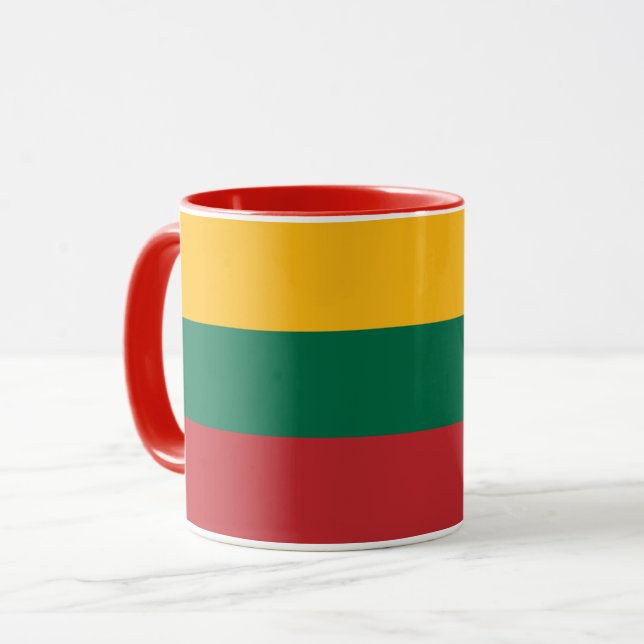 Black Combo Mug with flag of Lithuania (Front Left)