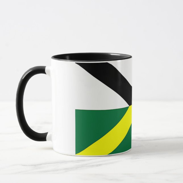 Black Combo Mug with flag of Monterey, USA (Left)