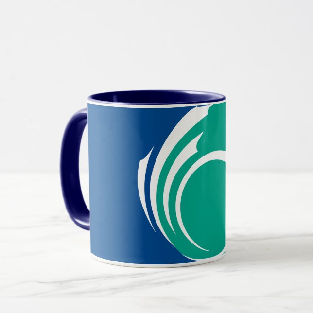 Black Combo Mug with flag of Ottawa, Canada (Devant gauche)