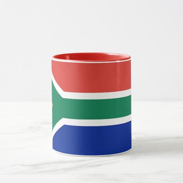 Black Combo Mug with flag of South Africa (Center)
