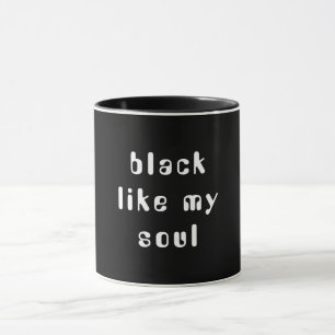 Black Combo Mug with Typography