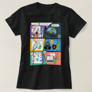 Black Comics Greenie Protector Woman T-Shirt