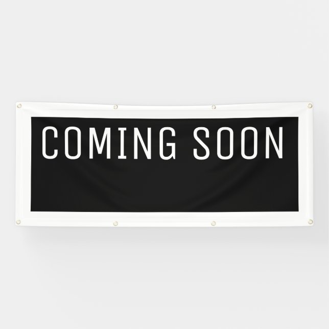 Black Coming Soon Banner (Horizontal)