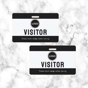 Black Company Visitor Logo Modern Badge