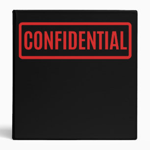 Black Confidential Binder