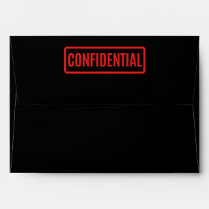 Black Confidential Envelope