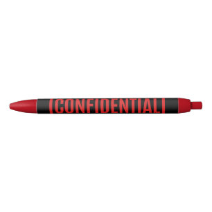 Black Confidential Ink Pen