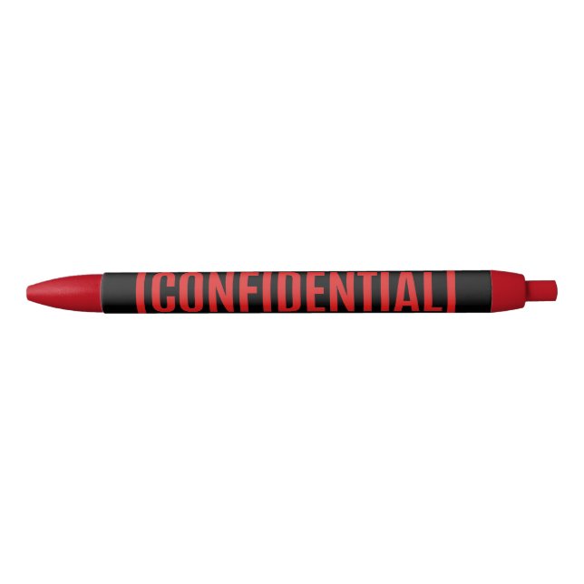 Black Confidential Ink Pen (Front)