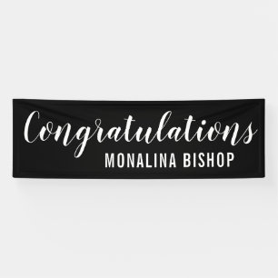 Black Congratulations Graduate Banner