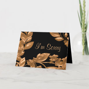 Black & Copper Garden I'm Sorry Card