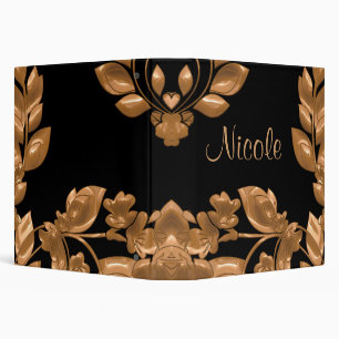 Black & Copper Garden Personalized Binder