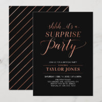 Black & Copper | Modern Surprise Birthday Party