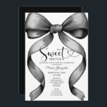 Black Coquette Bow 16th Birthday Invitation<br><div class="desc">Black Coquette Bow 16th Birthday Invitation</div>