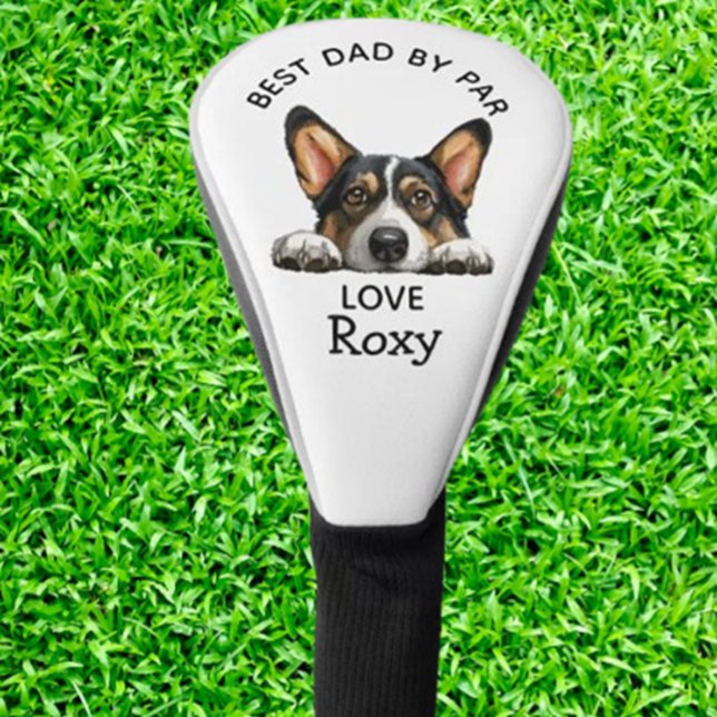 Black Corgi Puppy Gift  Golf Head Cover (find the perfect presents for your golf-loving friends and elevate their game.)
