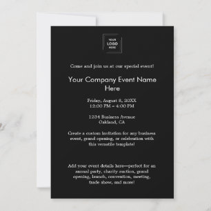 Black Corporate Event Branding Design Invitation