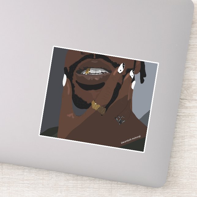 Black couple artwork art (Black love) (Detail)