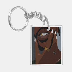 Black couple artwork art (Black love) Keychain
