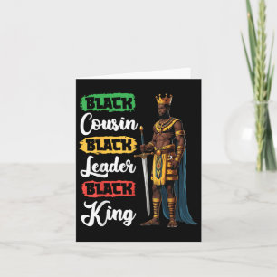 Black Cousin Black Leader Black King American Afri Card
