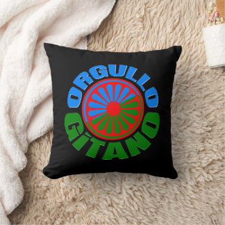 Black Cow: Gypsy Pride (Gypsy Flag). Throw Pillow