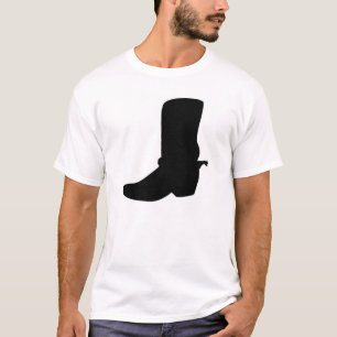 Black Cowboy Boot with Spurs T-Shirt