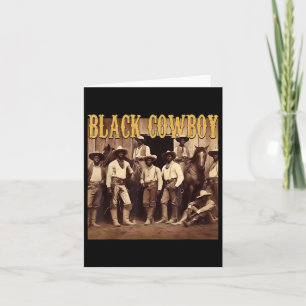 Black Cowboy Western Rodeo Melanin Black History M Card