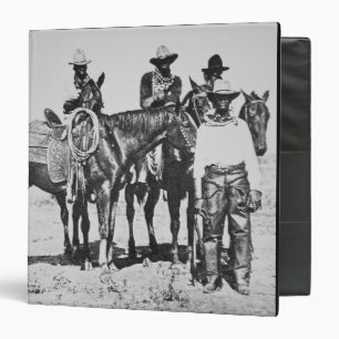 Black Cowboys at Bonham, Texas, c.1890 (b/w photo) Binder