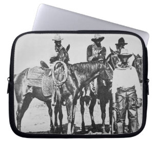 Black Cowboys at Bonham, Texas, c.1890 (b/w photo) Laptop Sleeve