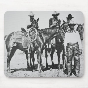 Black Cowboys at Bonham, Texas, c.1890 (b/w photo) Mouse Pad