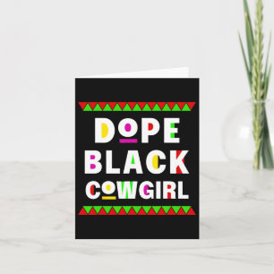 Black Cowgirl Horseback African American Black His Card