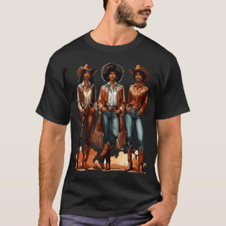 Black Cowgirl Rodeo Melanin T-Shirt