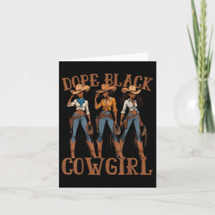 Black Cowgirl Western Country Rodeo Melanin Black Card