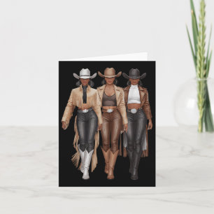 Black Cowgirl Western Rodeo Melanin Cowgirl Card