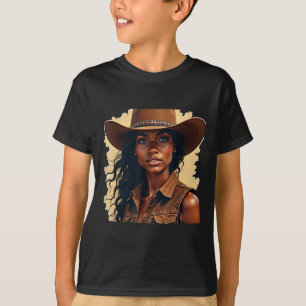 Black Cowgirls Melanin Women Western Rodeo Texas W T-Shirt