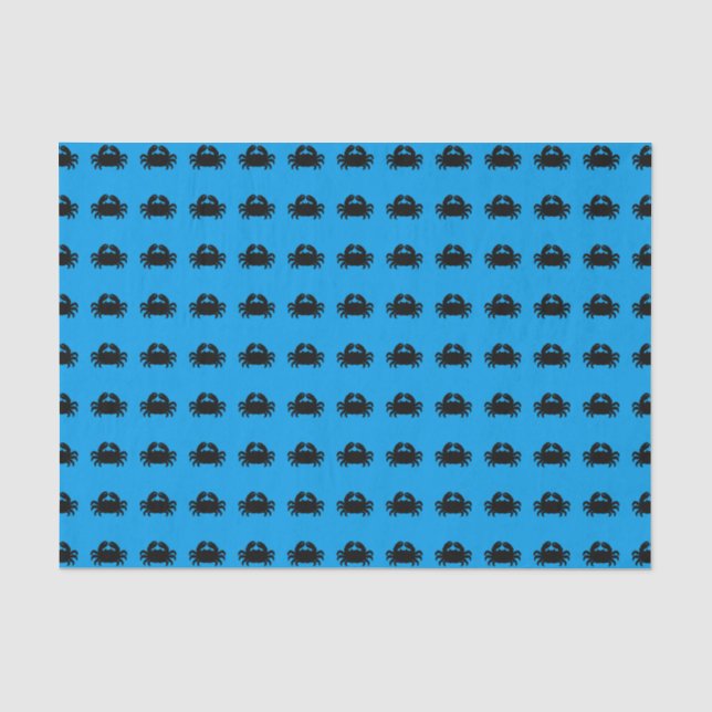 Black Crab Silhouette Tissue Paper (Front)