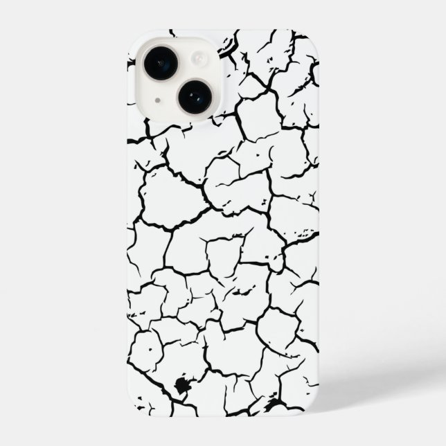 Black Cracks iPhone Case (Back)