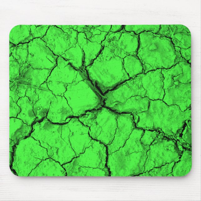 Black Cracks on Green Mouse Pad (Front)